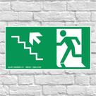 Placa de Aviso / Sinalizção - Cuidado Ao subir / Descer escadas - ES03 (15X20CM)