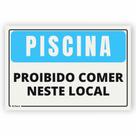 Placa de Aviso / Sinalizção - Proibido Comer Neste Local - PL10