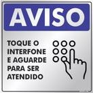 Placa de Aviso, Toque o Interfone e Aguarde - Casa / Condomínio em Alumínio15x15cm Placa de Aviso, Toque o Interfone e Aguarde - Casa / Condomínio em Alumínio15x15cm