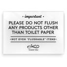 Placa de banheiro Reilly Originals Do Not Flush Rules 9x13cm