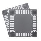 Placa de base de construção Feleph Classic Crossroad Road 25x25cm x2