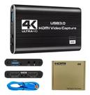 Placa De Captura De Vídeo Hdmi 4k Full Hd Usb 3.0 Com Áudio