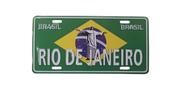 Placa de Carro Decorativa Lembrança do Brasil Souvenir