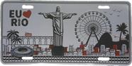 Placa de Carro Decorativa Lembrança Rio De Janeiro Souvenir
