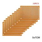 Placa De Circuito Universal Amarela PCB Protoboard 10PCS 5x7CM 1.2MM De Espessura Unilateral DIY