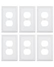 Placa de cobertura de saída TREEWELL 1 Gang Receptacle White Metal x6 Placa de cobertura de saída TREEWELL 1 Gang Receptacle White Metal x6