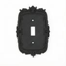 Placa de cobertura decorativa do interruptor de luz gótica preta barroca Placa de cobertura decorativa do interruptor de luz gótica preta barroca
