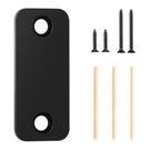 Placa de Cobertura para Furo de Porta BonKuDoo 2,5 x 5,7 cm Preto Fosco