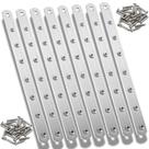 Placa de conserto QPINGH em aço inoxidável 12cm com parafusos x8 Placa de conserto QPINGH em aço inoxidável 12cm com parafusos x8