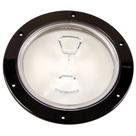 Placa de convés Beckson 6 Clear Center Screw-Out preta