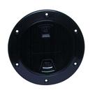 Placa de convés Beckson Screw 4 cm preta lisa