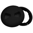 Placa de convés T-H Marine 15 cm perfil baixo para parafusar, preta