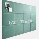 Placa de cortiça AkuDecor Large 48x36 cm com pacote de 12 azulejos de parede de feltro