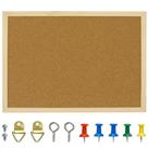 Placa de cortiça OWLKELA montada na parede 45x34cm com hardware de montagem