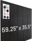 Placa de cortiça WallHero Large 150x90cm com 15 azulejos de feltro