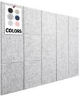 Placa de cortiça WallHero Office 59 x 36 cm, pacote com 15 ladrilhos de feltro, cinza