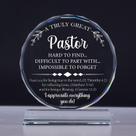 Placa de cristal, presente de agradecimento Pastor, exclusivo, 0,45 kg