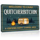 Placa de decoração Rousen Camper Bem-vindo ao Camp Quitcherbitchin 30x20cm