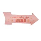 Placa de Decoração Seta Direção em MDF - Cantinho do Bebê