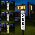 Placa de endereço solar FLSEPAMB com LED, à prova dágua, 3 modos de cor