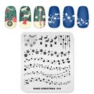 Placa de estampagem de unhas Rolabling Christmas CH014 em aço inoxidável