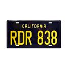 Placa de estanho de ferro retrô para decoração de parede, placa de licença da Califórnia