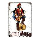 Placa de estanho de metal Captain Morgan Retro Pirate Decoração de parede 20x30cm Placa de estanho de metal Captain Morgan Retro Pirate Decoração de parede 20x30cm