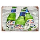 Placa de estanho de metal vintage, decoração de parede, pintura em ferro, cerveja Peroni