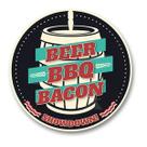 Placa de estanho, decoração de parede, cerveja, churrasco, bacon, showdown, vintage, 30 cm