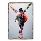 Placa de estanho, decoração de parede, pintura em ferro, Michael Jackson Retro