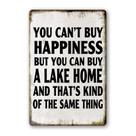 Placa de estanho metálica Lake House Decor Cabine de pesca 20x30cm Placa de estanho metálica Lake House Decor Cabine de pesca 20x30cm