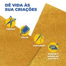 Placa de EVA Brilho Seller 60x40cm 1,5mm 30 Unidades, Glitter Integral, Lavável e Atóxica -