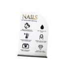 Placa de exibição de arte de unhas, porta-pontas de unhas postiças, acrílico, estilo B Placa de exibição de arte de unhas, porta-pontas de unhas postiças, acrílico, estilo B