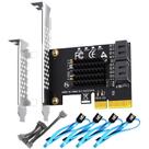 Placa de expansão PCIe X4 SATA GLOTRENDS SA3234-C 4 portas