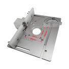 Placa De Inserção De Alumínio Para Mesa De Tupia Com Guia De Esquadria Para Bancadas De Marcenaria,