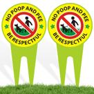 Placa de Jardim EVIESKENT Sem Fezes de Cachorro, Dupla Face, Kit com 2 Placa de Jardim EVIESKENT Sem Fezes de Cachorro, Dupla Face, Kit com 2