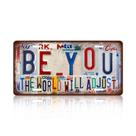 Placa de licença para decoração de parede RCXSigns Vintage Be You 30x15cm Placa de licença para decoração de parede RCXSigns Vintage Be You 30x15cm