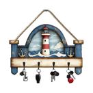 Placa De Madeira Farol Oceânico, Suporte Para Chaves, Arte De Parede, Decoração De Varanda,