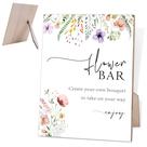 Placa de madeira Flower Bar Floral Bridal Shower Wedding 8x11 polegadas Placa de madeira Flower Bar Floral Bridal Shower Wedding 8x11 polegadas