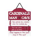 Placa de madeira FOCO NFL Arizona Cardinals Man Cave 35x30cm