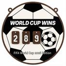 Placa de Madeira Wupeiaoo Contagem Regressiva para a Copa do Mundo 2026, 25 cm