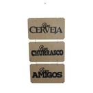 Placa de MDF Decorativa com Frase Churrasco Cerveja e Amigos 70x20cm - Port Sul Placa de MDF Decorativa com Frase Churrasco Cerveja e Amigos 70x20cm - Port Sul
