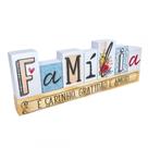 Placa De Mesa Com Base Cru Familia E Carinho...10,5x28