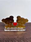 Placa de Mesa Decorativa Ursinhos Gêmeos Personalizada Placa de Mesa Decorativa Ursinhos Gêmeos Personalizada