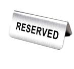 Placa de mesa reservada em aço inoxidável 10x6cm 2 unidades/lote Placa de mesa reservada em aço inoxidável 10x6cm 2 unidades/lote