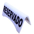 Placa De Mesa Reservado Acrílico Branco kit 15 Pçs Bar Restaurante Buffet
