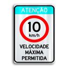 Placa de Metal 10km altura 20cmx30cm
