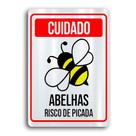 Placa de Metal abelhas 20cmx30cm