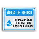 Placa de Metal agua de reuso 30cmx20cm