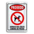 Placa de Metal Animais na area do predio 20cmx30cm Placa de Metal Animais na area do predio 20cmx30cm